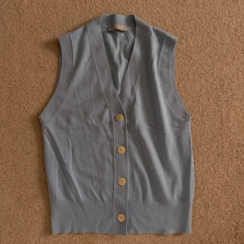 Powder blue knit vest